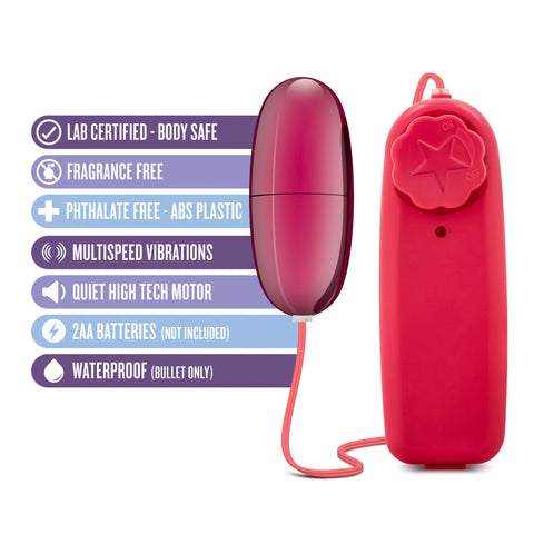 B Yours Power Bullet Cerise with Multi-Speed Vibrations BULLETS