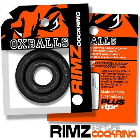 Rimz Single Ring (Black) – Comfortable Plush Cockring Black Cockrings