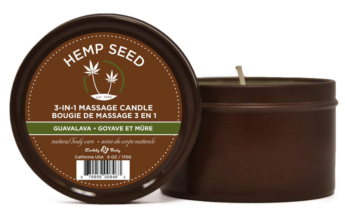 Hemp Seed 3-In-1 Massage Candle Guavalava 170g – Massage Oil and Moisturizer Candle > Candles > Massage
