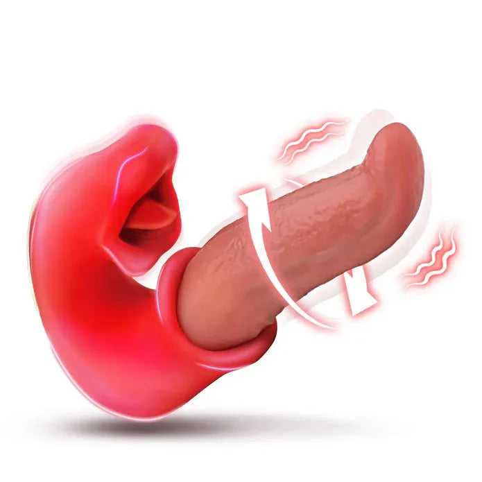 Lusty Licker Kissing and Licking Tongue Vibrator (Red) – Clitoral Vibrator > Vibrators > Unconventional
