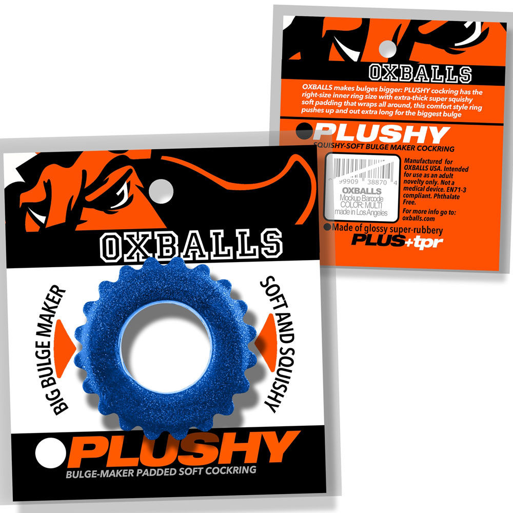 Plushy Single Ring (Black Mica) – Cushy Flexible Cock Ring Blue Cockrings