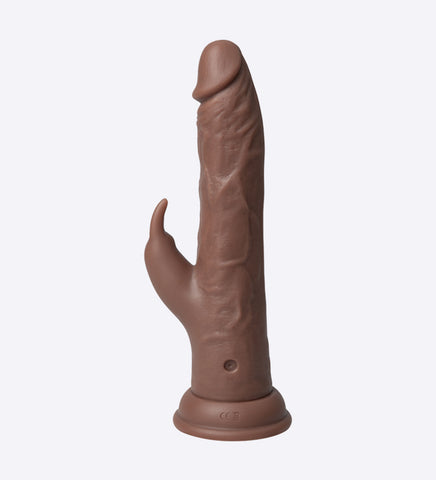 Femme Funn Thruster Rabbit Vibrator in Realistic Brown Silicone Dongs Realistic
