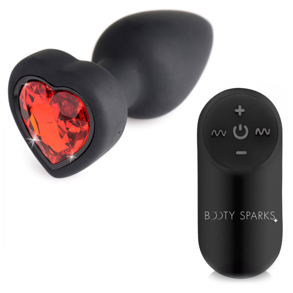 Silicone Red Heart Anal Plug with Remote Control Vibration > Anal Range > Vibrating Butt Plugs Main image