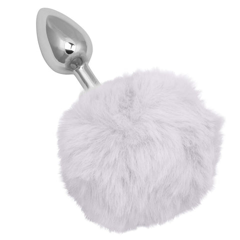 Running Wild Pink Bunny Tail Anal Plug with Metallic Probe Tails