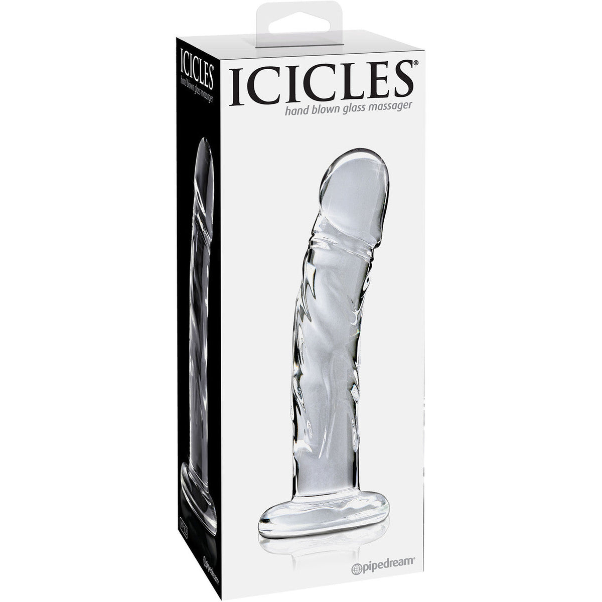 Icicles Clear Glass Massager with Curved G-Spot and P-Spot Stimulator > Glass > Dildos