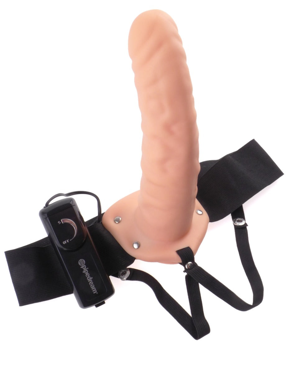 Fetish Fantasy Series 8 Inch Vibrating Hollow Strap-On – Vibrating Strap-On 20 cm > Dildos > Hollow Strap Ons