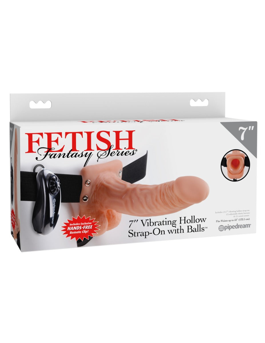 Fetish Fantasy Series 7-Inch Vibrating Hollow Strap-On – 7 Inch Diameter 1.7 Inch Strap-On > Dildos > Hollow Strap Ons