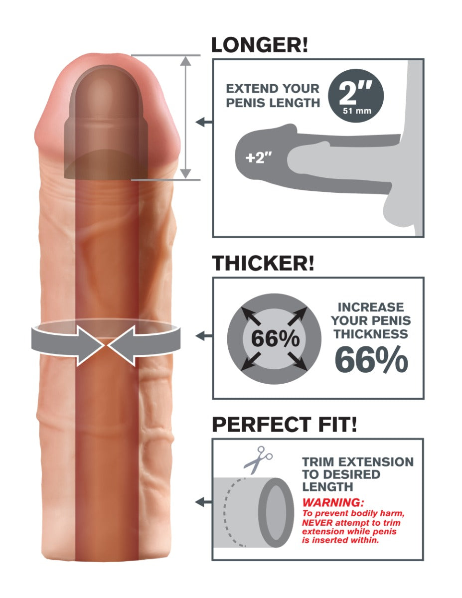Fantasy X-Tensions Mega 2 Inch Extension – Penis Extension Sleeve > Sex Toys For Men > Penis Sleeves