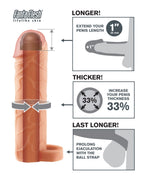 Fantasy Extension 1 Inch Penis Extension – Ultra-Soft Fanta Flesh Material With Ball Strap > Sex Toys For Men > Penis Sleeves
