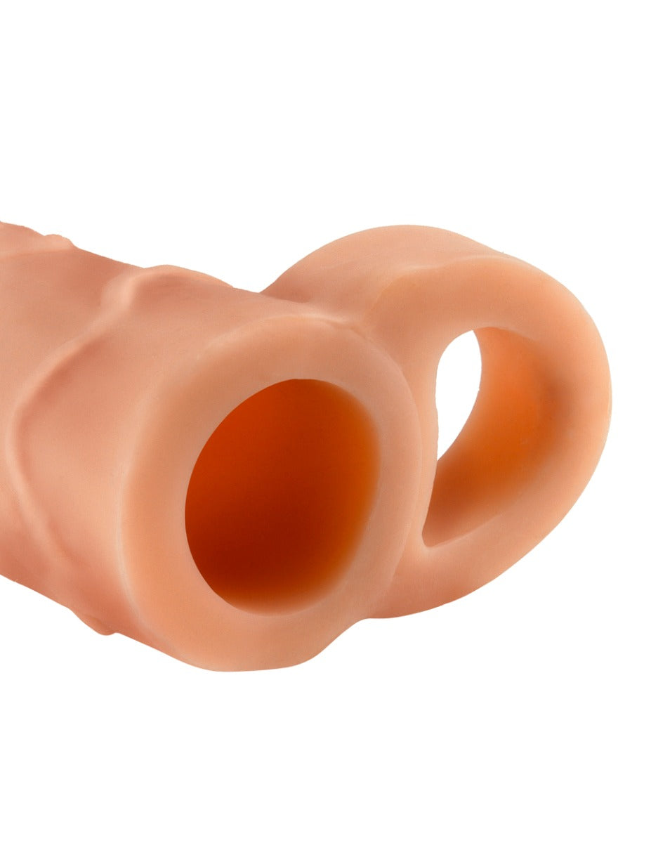 Fantasy Extension 1 Inch Penis Extension – Ultra-Soft Fanta Flesh Material With Ball Strap > Sex Toys For Men > Penis Sleeves