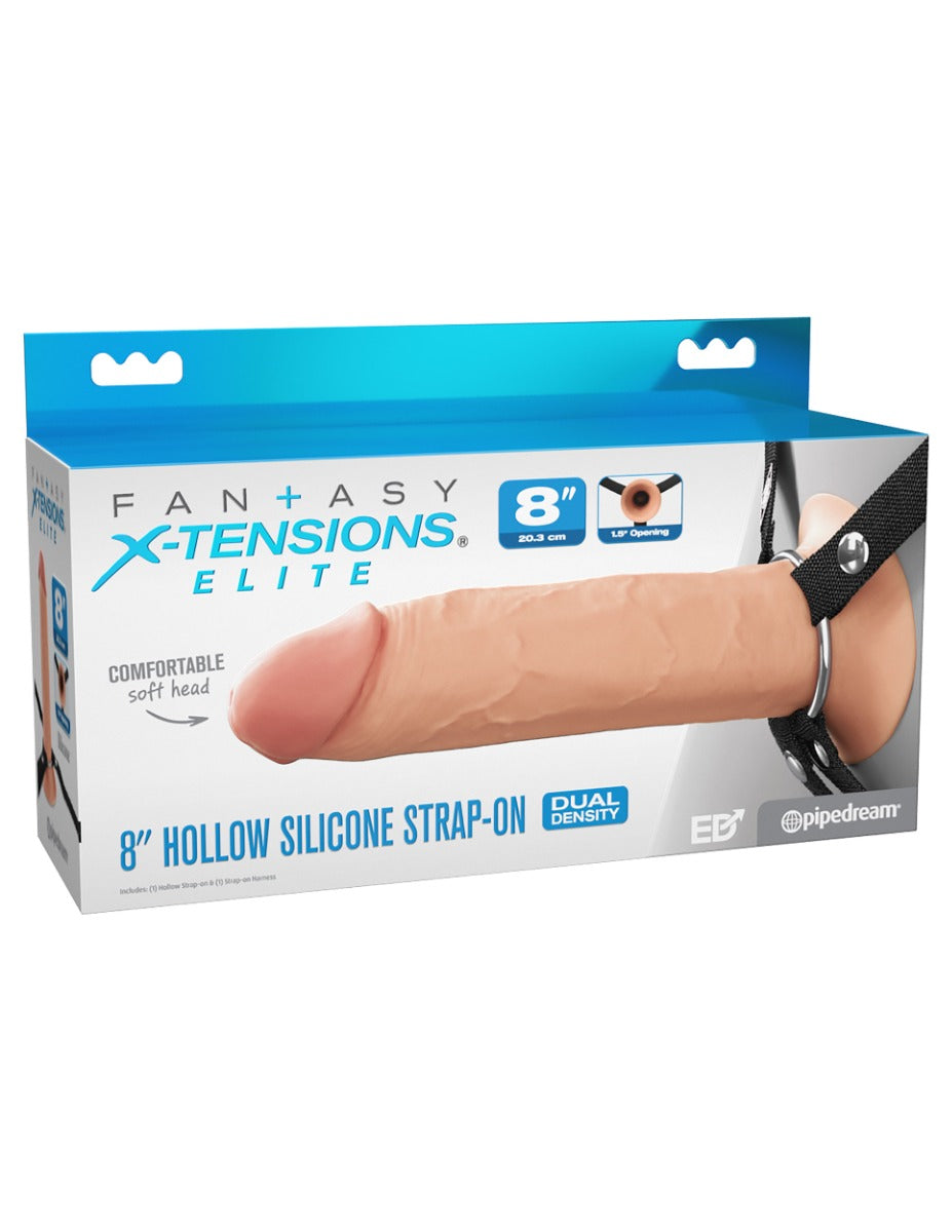 FX Elite 8 Inch Silicone Hollow Strap-On 20cm Strap-On > Dildos > Hollow Strap Ons