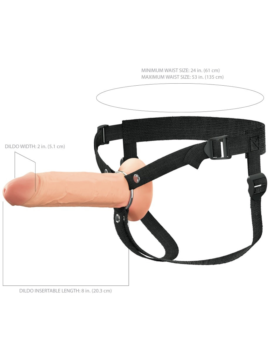FX Elite 8 Inch Silicone Hollow Strap-On 20cm Strap-On > Dildos > Hollow Strap Ons
