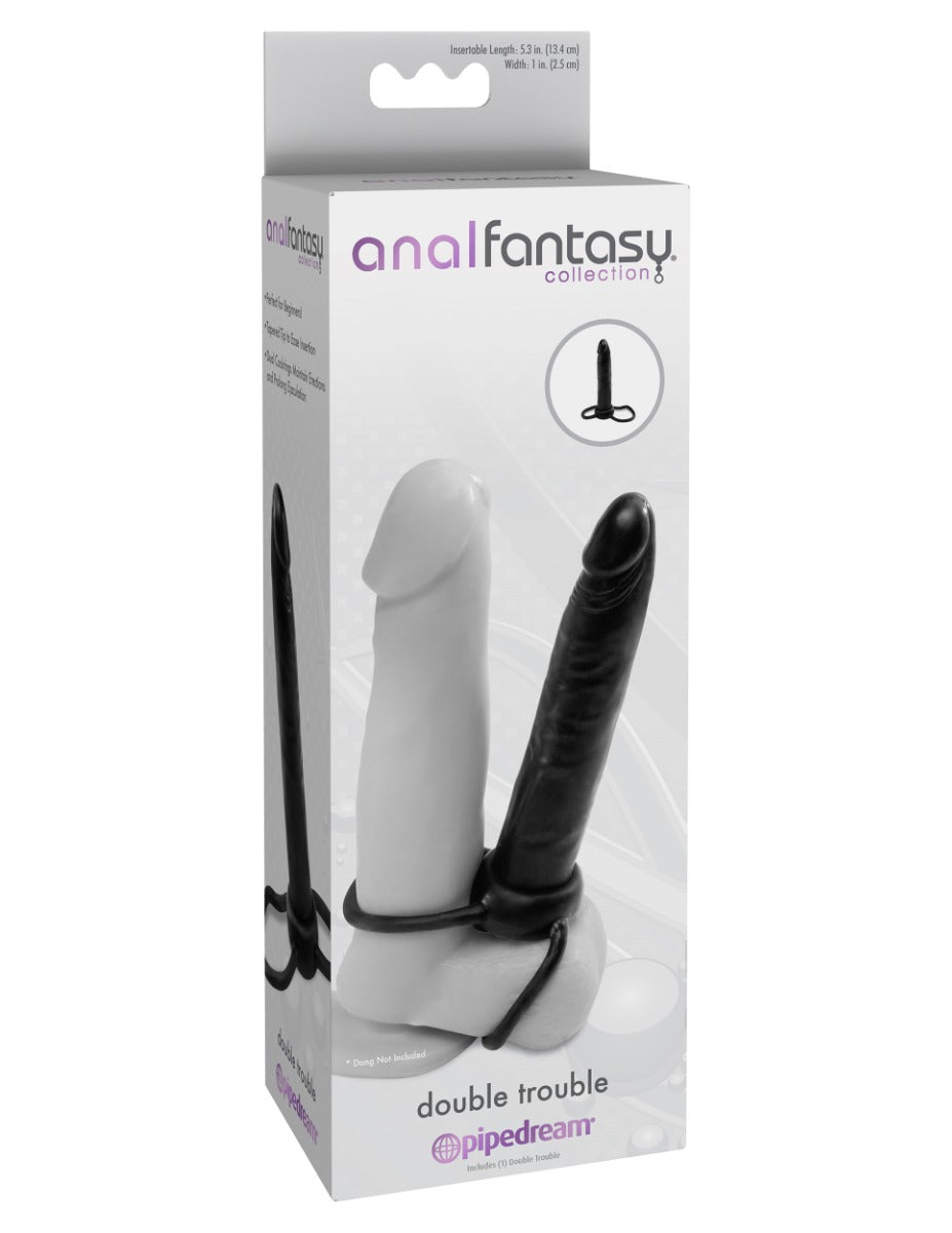 Anal Fantasy Collection Double Trouble 5.3 Inch Anal Dong and Cock Ring Set > Anal Range > Anal Probes