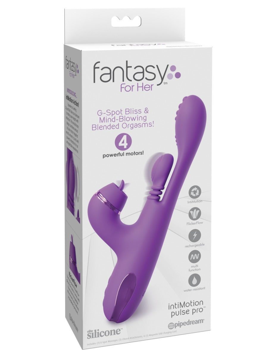 Fantasy For Her IntiMotion Pulse Pro 24 cm Swirling and Flicking Rabbit Vibrator > Vibrators > Ladies > Rabbit Multi