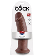 Pipedream King Cock 10 Inch Suction Sensation Dildo Brown > Dildos > Large Dildos
