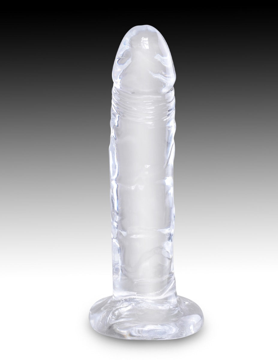 King Cock Clear 6 Inch – Realistic Translucent Flexible Silicone Dildo > Dildos > Realistic Dildos