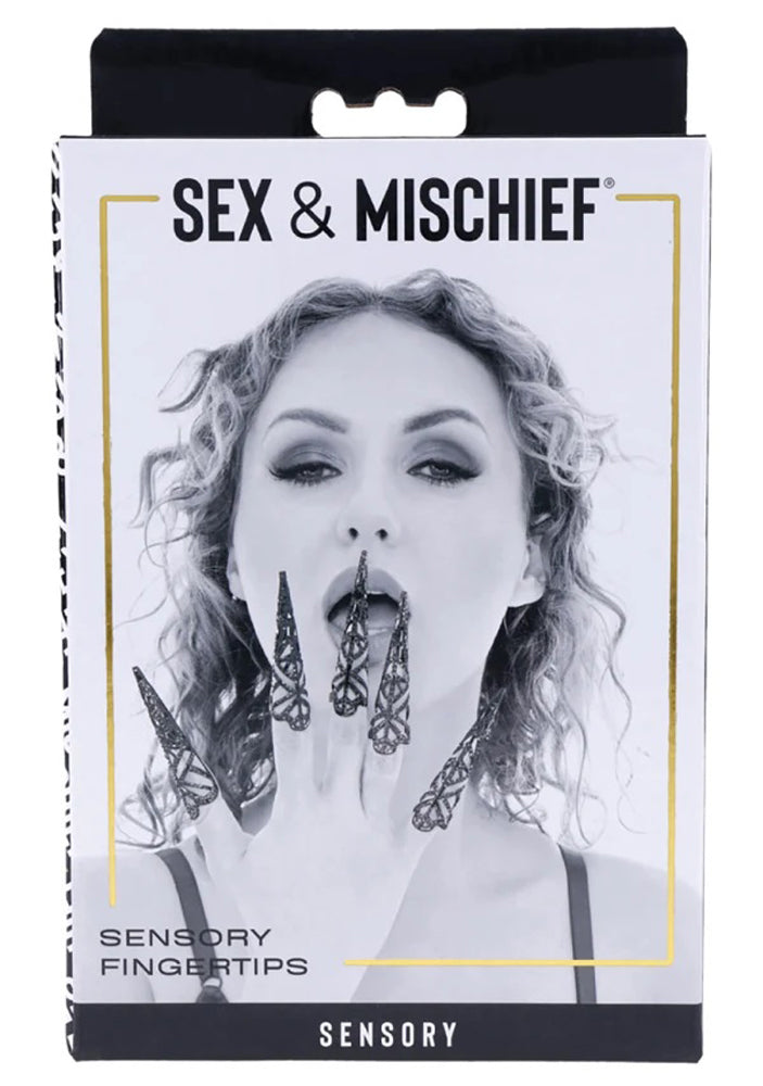 Sex & Mischief Sensory Fingertips - 8.25 cm Black Alloy Black Medical Themed