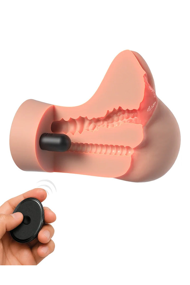 Pipedream PDX Extreme Wet Pussies Control Freak – Rechargeable Vibrating Masturbator > Sex Toys For Men > Masturbators > Vibrating