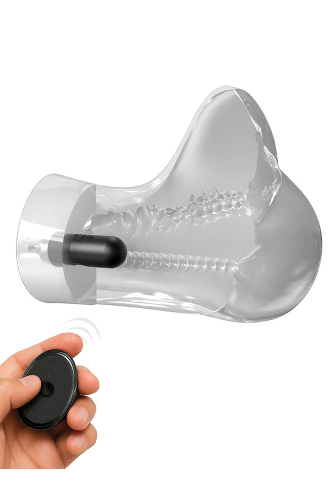 PDX Extreme Wet Pussies Control Freak – Rechargeable Remote Masturbator > Sex Toys For Men > Masturbators > Vibrating