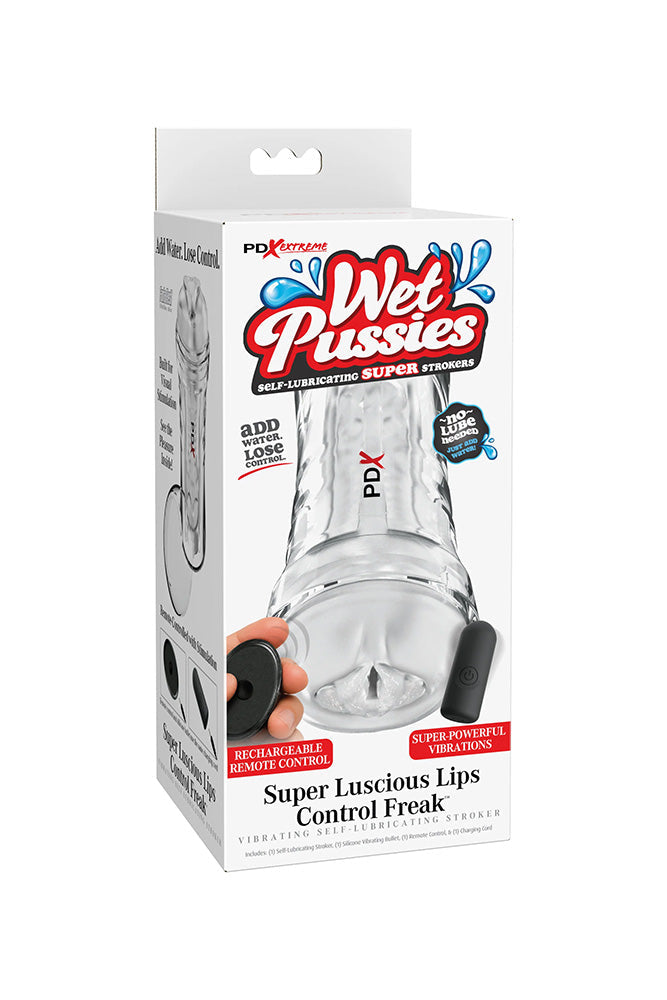 PDX Extreme Wet Pussies Self-Lubricating Vibrating Masturbator > Sex Toys For Men > Masturbators > Vibrating