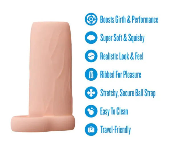 Performance 3.5 Inch Enhancement Sleeve – Soft Flexible Penis Extender Sleeve > Sex Toys For Men > Penis Sleeves