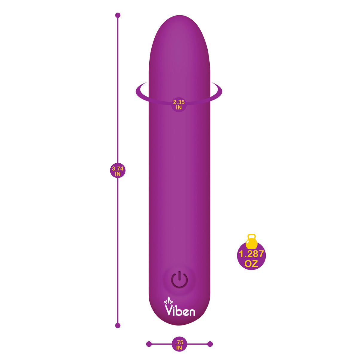 Bombshell 5 Speed 9.5cm USB Mighty Bullet Vibrator Berry > Vibrators > Mini Vibrators