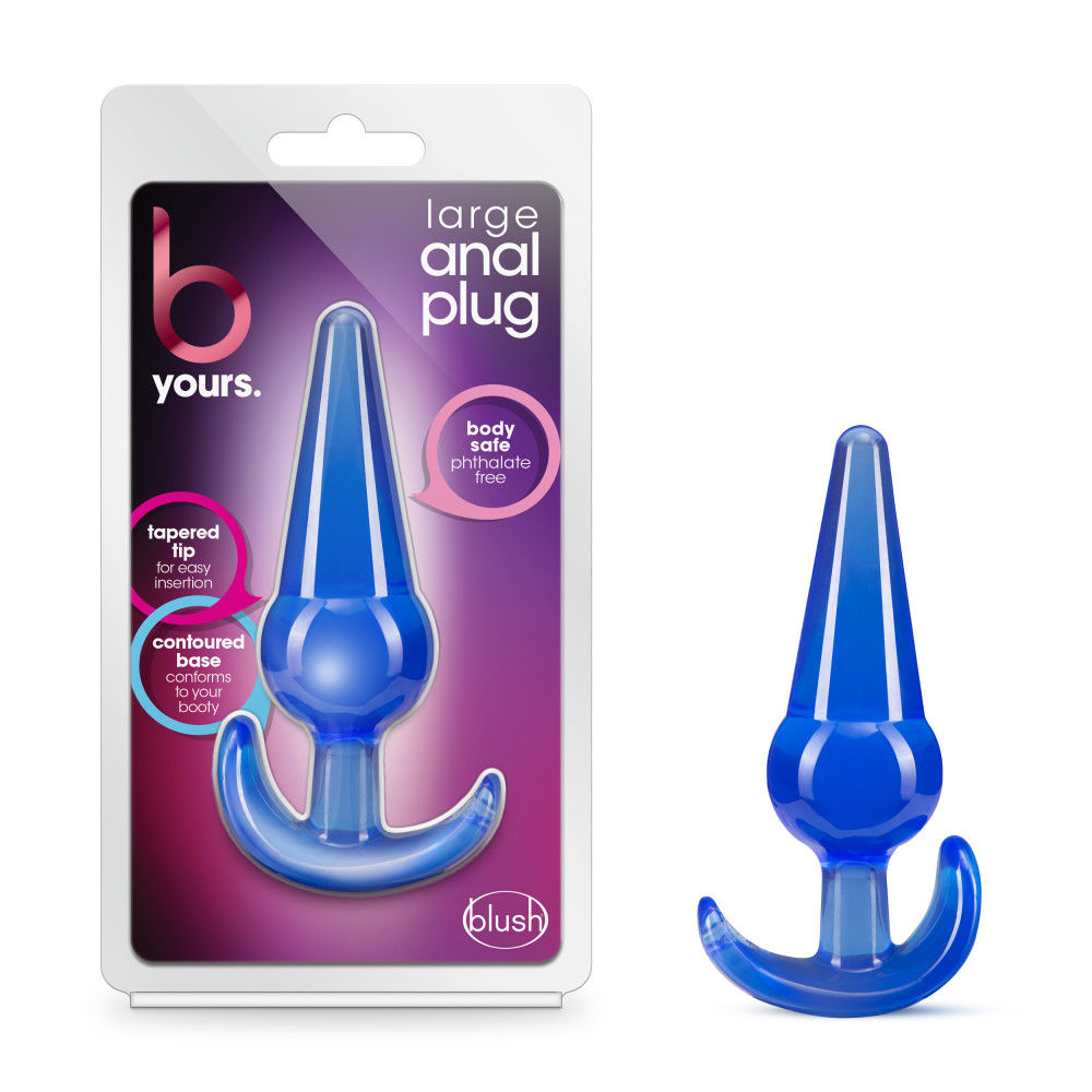 B Yours Large Blue Anal Plug for Comfortable Stretching Butt Plugs