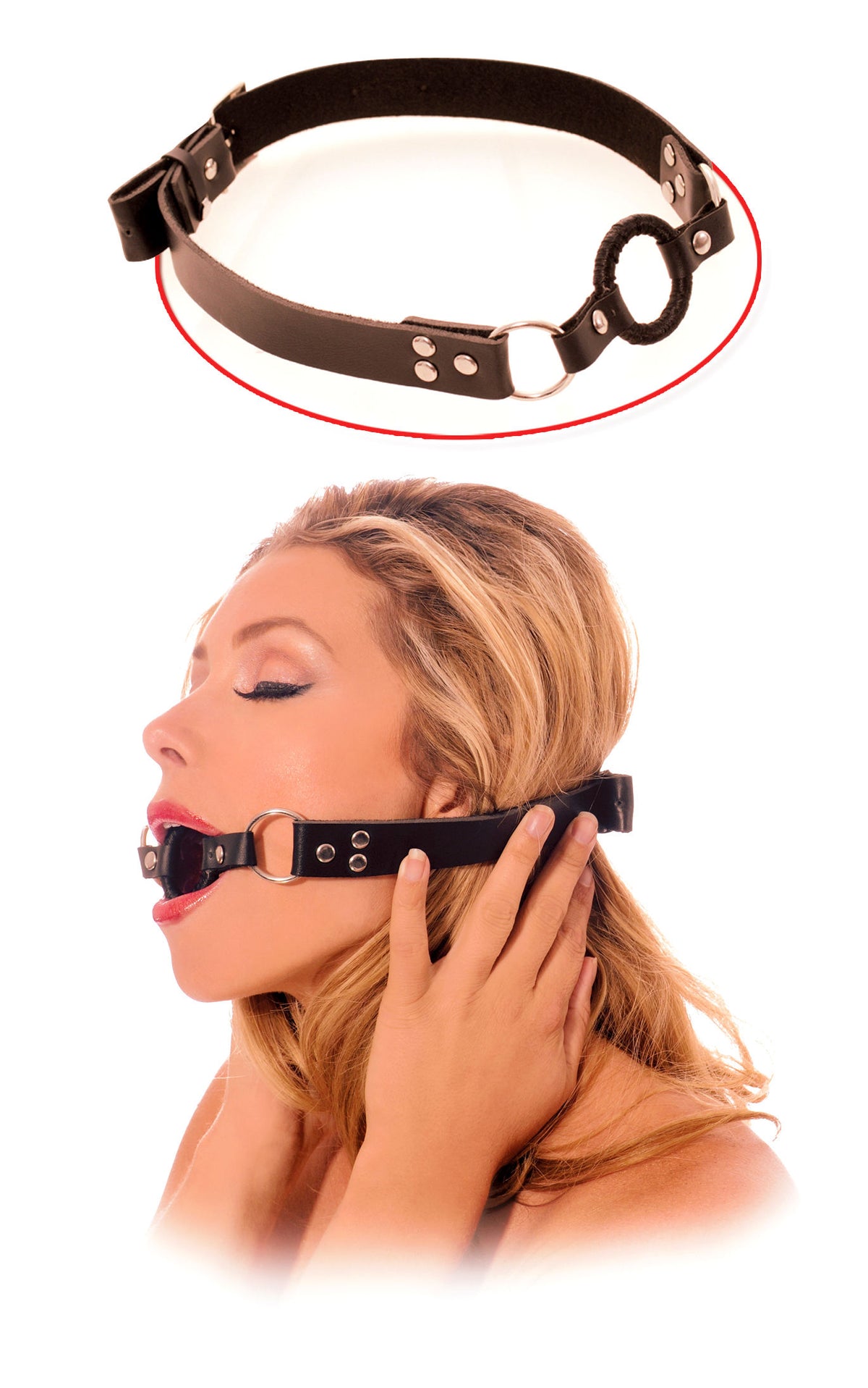 Fetish Fantasy Open Mouth Gag for Adult Bondage and Fetish Play Black Gags