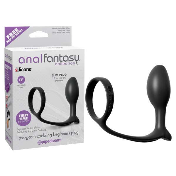 Pipedream ANAL TOYS Black Anal Fantasy Collection Ass-Gasm Cock Ring Beginners Plug 603912364170