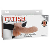 Pipedream STRAP-ONS Flesh Fetish Fantasy Series 7'' Hollow Strap-On With Balls - 603912362749