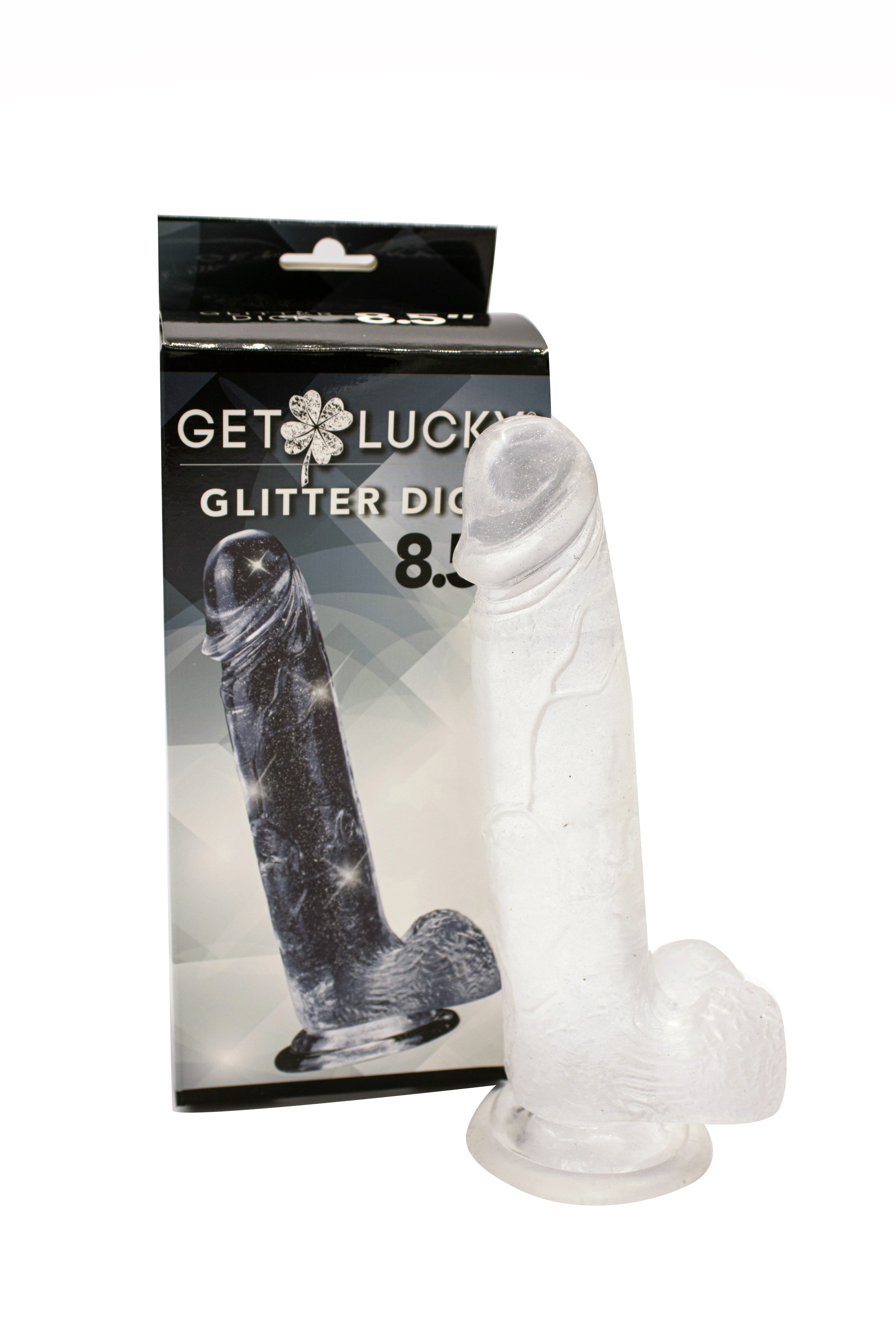 Glitter Dick Dildo 8.5 Inch – Flexible Body-Safe Dildo with Platinum Glitter > Dildos > Realistic Dildos