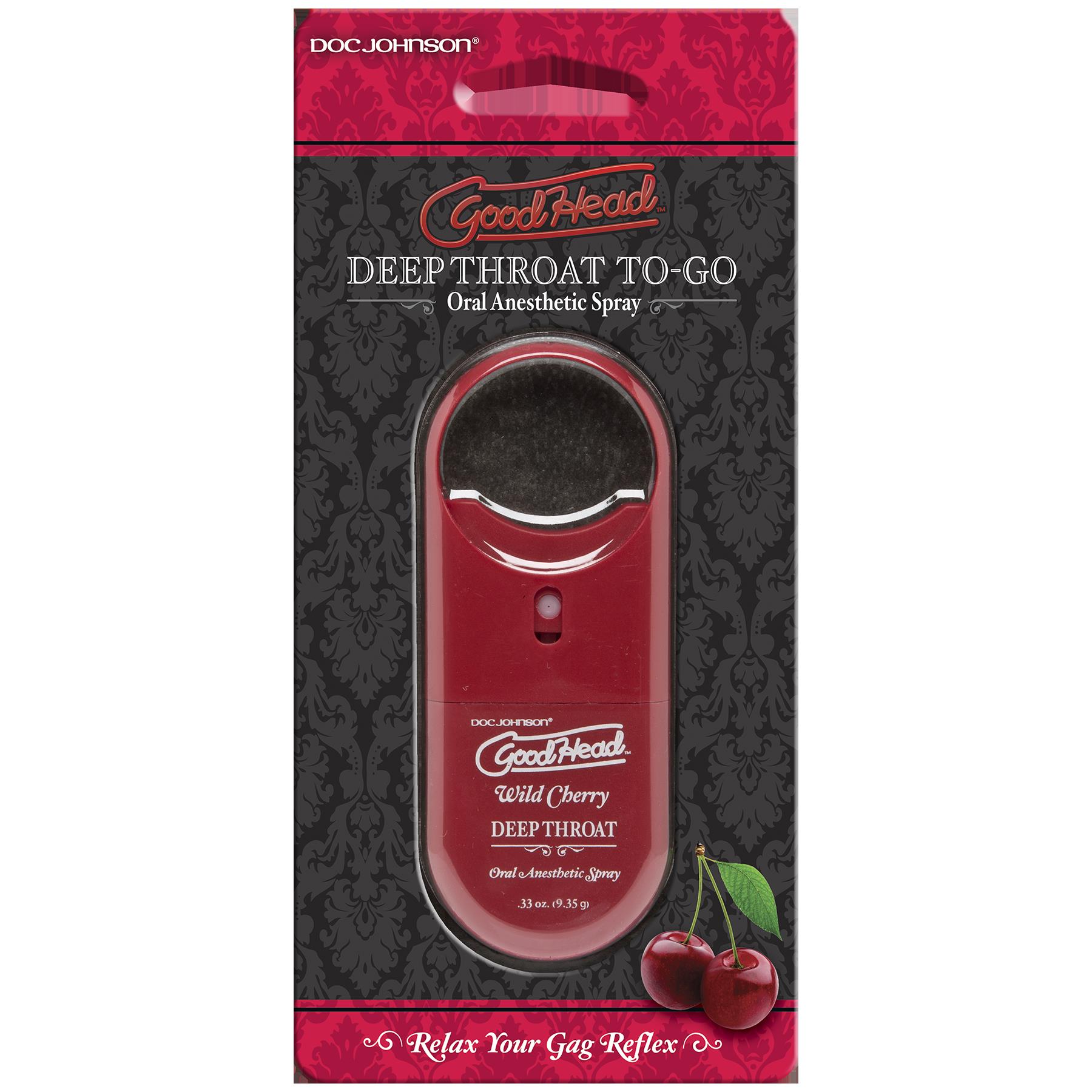 GoodHead To-Go Deep Throat Spray (Wild Cherry) – Oral Desensitizing Spray 9ml > Lube > Oral Gels & Sprays