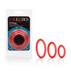 CalExotics Tri-Rings Red – Flexible Multi-Size Stamina Enhancer Red > Cock Ring > Sets