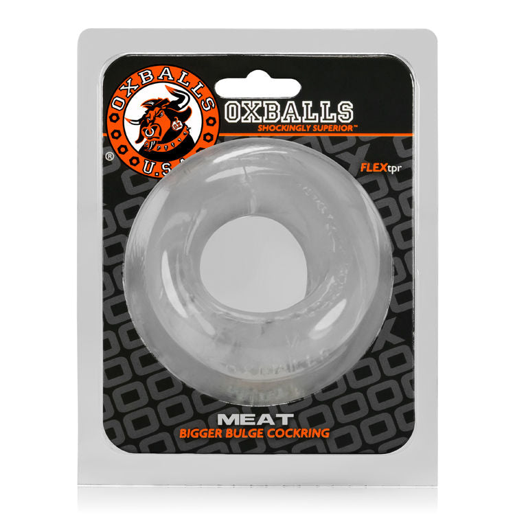 Meat Bigger Bulge Black Flexible Padded Cockring > Cock Ring > Single