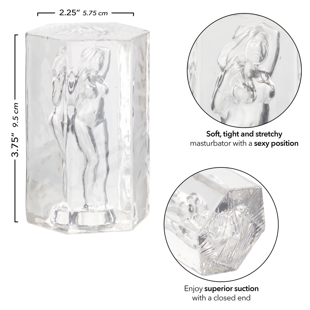 Girls Girls Girls™ Olivia Transparent Handheld Masturbator with Closed-End Suction, Soft and Stretchy Design > Sex Toys For Men > Masturbators > Manual