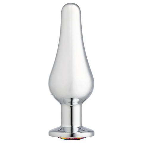 Cloud 9 Novelties Gems Jeweled Silicone Anal Plug Small Silver > Anal Range > Jewel Butt Plugs