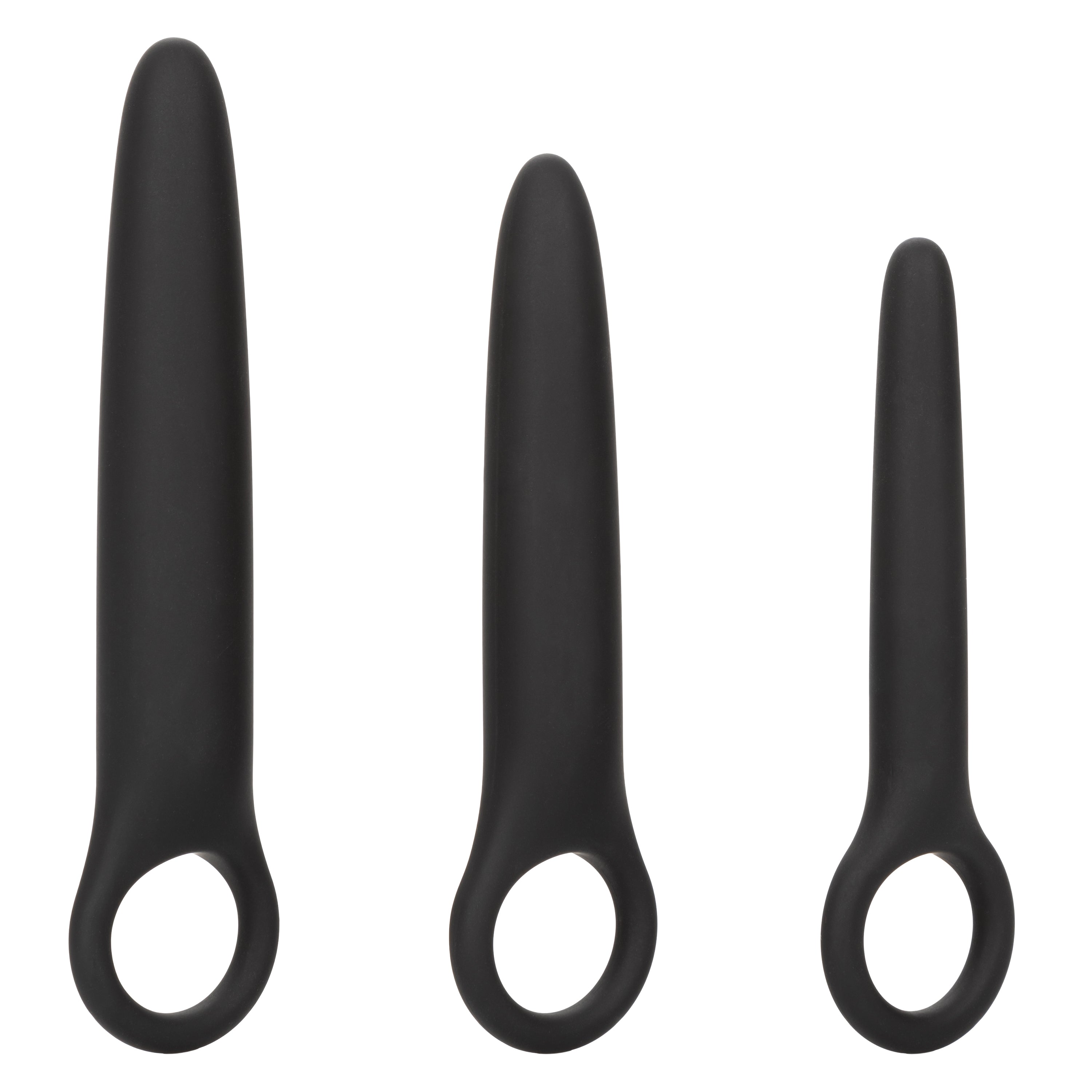 Boundless Dilator Trio Black Silicone Set with Three Graduated Sizes and Easy Finger Loop Dilators