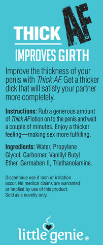 Thick Af Male Thick Dick Cream 44 Ml 1.5 Oz Bottle ENHANCERS