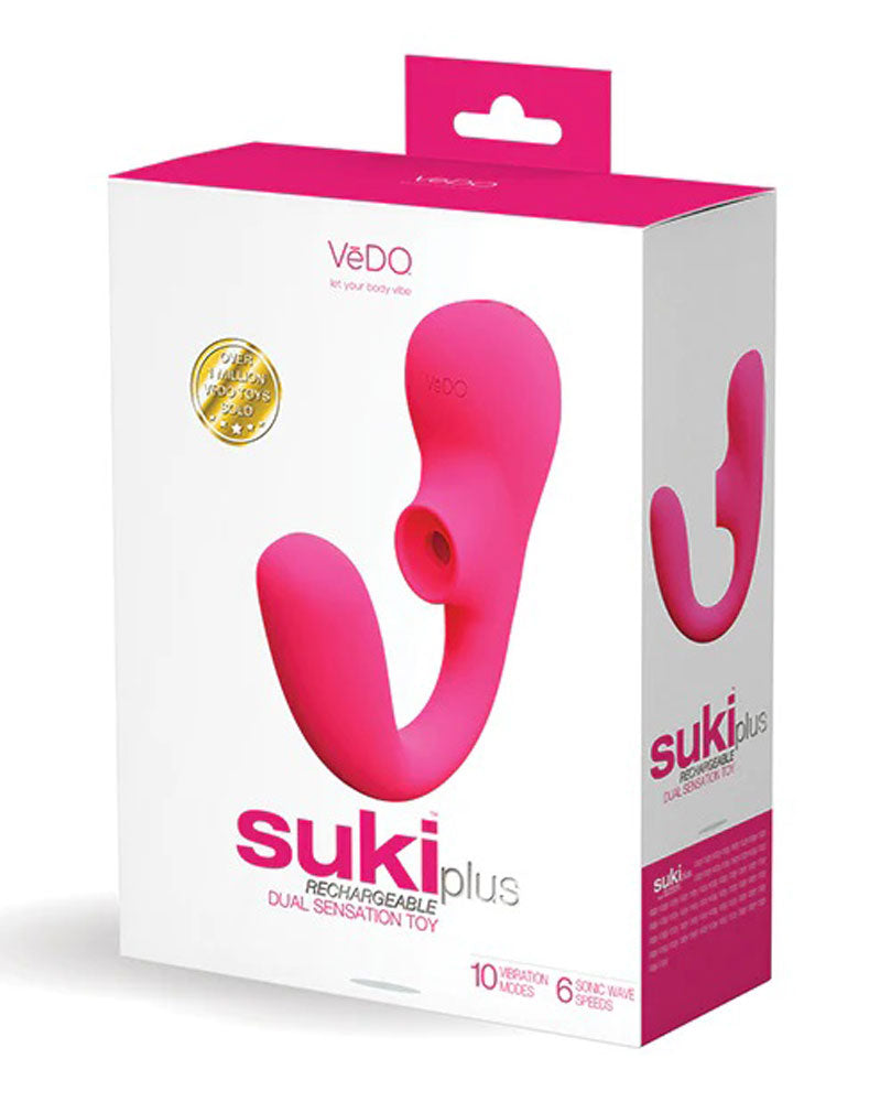 Suki Plus Dual Sonic Vibrator – Rechargeable G-Spot Vibrator with Pulsating Waves > Sex Toys For Ladies > Clitoral Vibrators and Stimulators