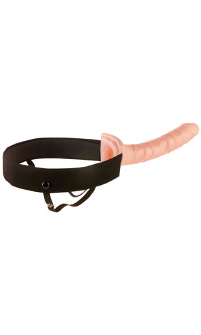 Fetish Fantasy 10 Inch Hollow Strap-On Dildo in Flesh Tone Beige Dongs Big