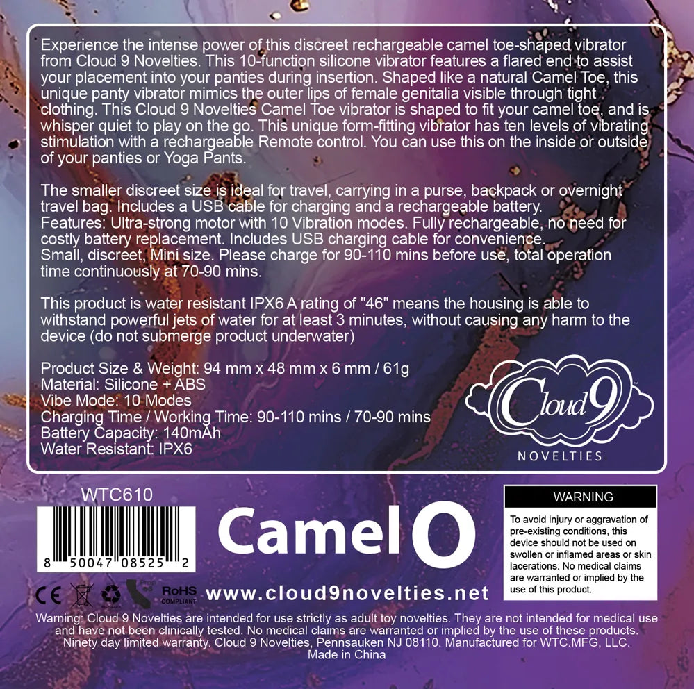 Cloud 9 Camel Toe Shaped Vibrator (Pink) – Rechargeable Remote-Controlled Vibrator Pink > Sex Toys For Ladies > Panty Vibes