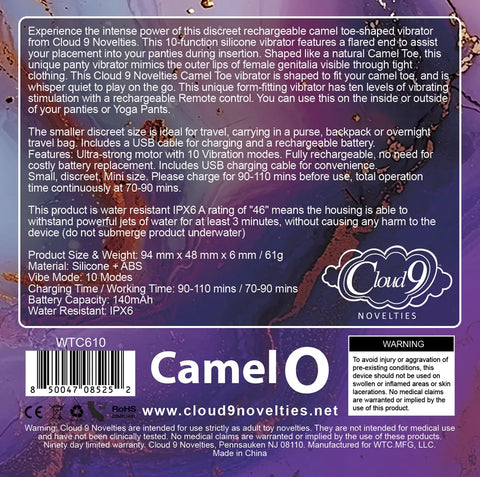 Cloud 9 Camel Toe Shaped Vibrator (Pink) – Rechargeable Remote-Controlled Vibrator Pink > Sex Toys For Ladies > Panty Vibes