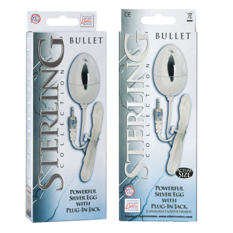 Sterling Collection Silver Egg Interchangeable Adult Sex Toy BULLETS & EGGS