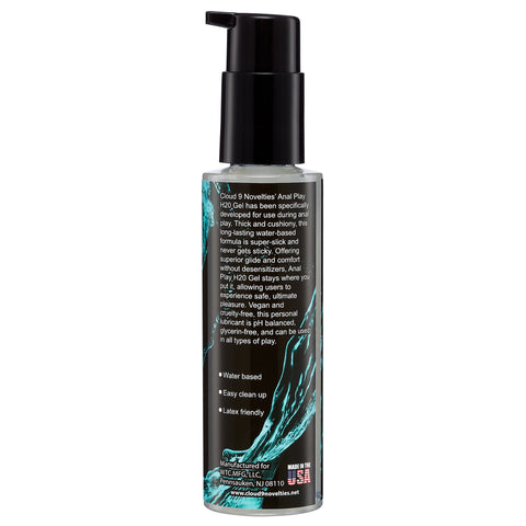 Cloud 9 H20 Water-Based Anal Play Gel 4 Fl Oz Lubricant Anal Lubricant