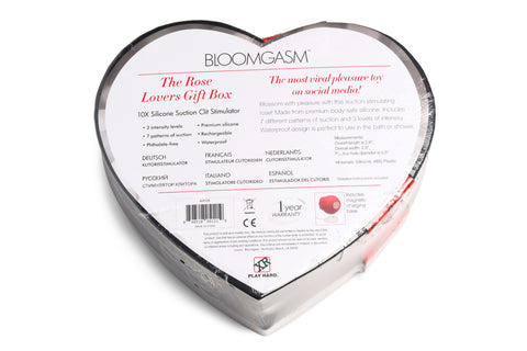 Rose Lover's Gift Box Clit Stimulator with Heart-Shaped Box Red STIMULATORS