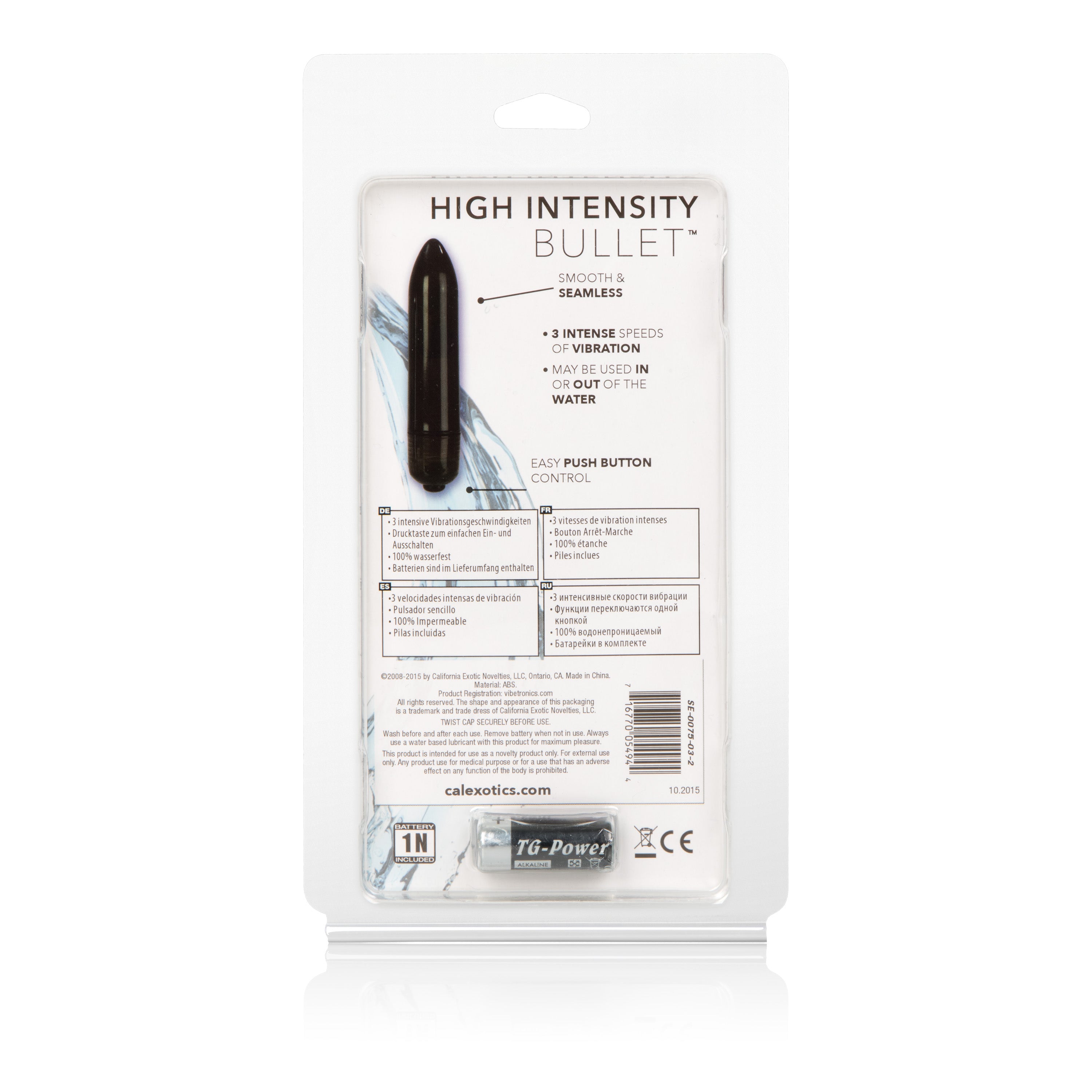 CalExotics High Intensity Bullet (Black) – Waterproof Compact Vibrator > Vibrators > Mini Vibrators