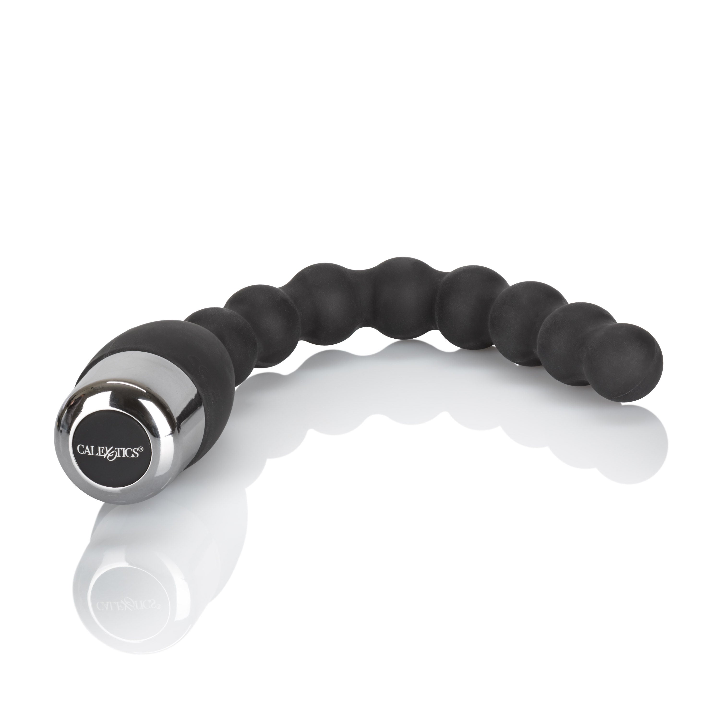 Silicone Bendable Anal Probe Vibrator for Flexible Pleasure Black ANAL TOYS