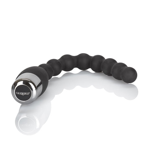 Silicone Bendable Anal Probe Vibrator for Flexible Pleasure Black ANAL TOYS