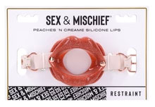 Sex and Mischief Peaches n CreaMe Silicone Lips > Bondage Gear > Gags and Bits