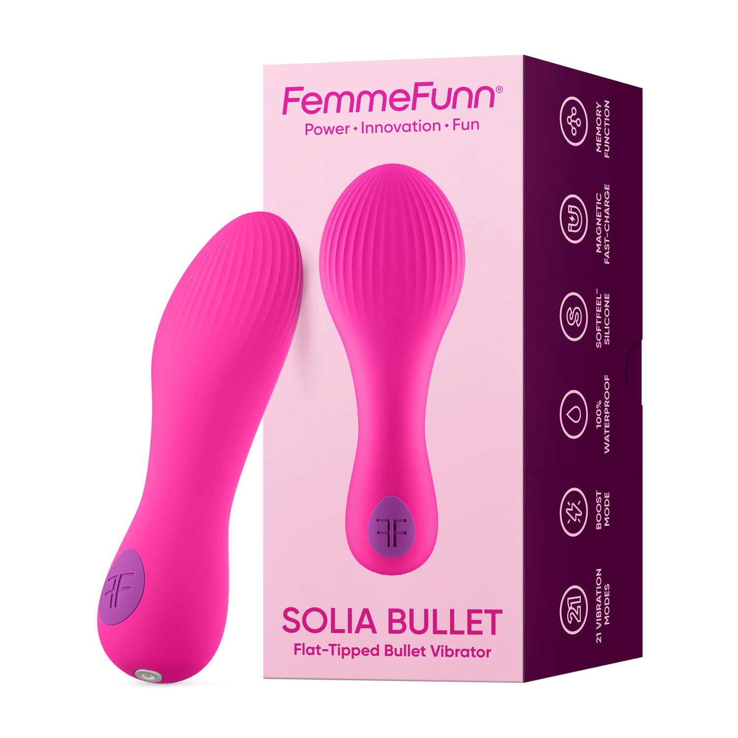 Solia Bullet Vibrator (Pink) – Compact Flat-Tipped Vibrator Pink > Vibrators > Standard Vibrators